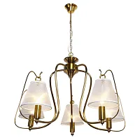 Люстра подвесная Montana GRLSP-8210 Lussole белая на 5 ламп, основание бронзовое в стиле современный Люстра подвесная Montana GRLSP-8210 Lussole белая на 5 ламп, основание бронзовое в стиле современный